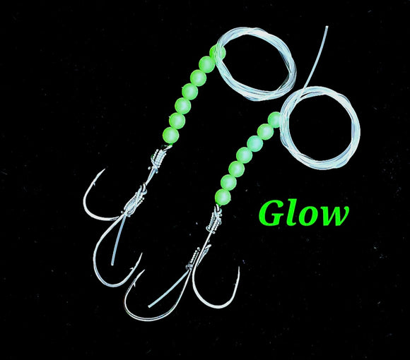 Green Glow Tandom Fly Leaders - 2 Pack
