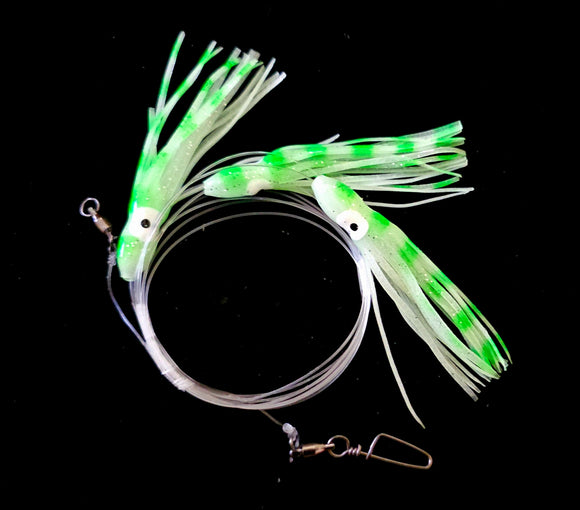 Glow Green Stud Tyee 3 Squid Teaser