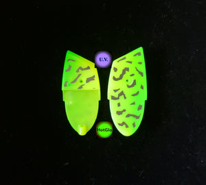 " Chartreuse Green Top Tiger " - 2 pack